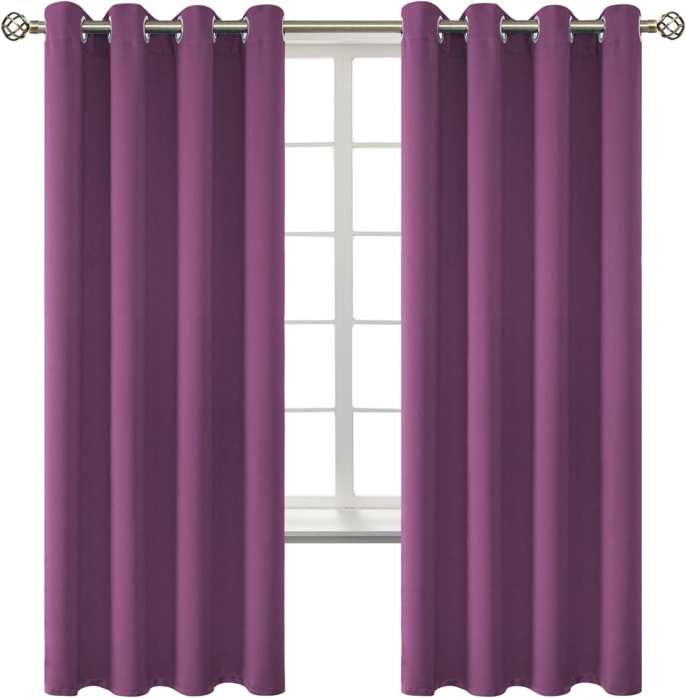 BGment Room Darkening Curtains 72 Inches Long - Grommet Thermal Insulated Drapes Window Treatment Curtains for Bedroom, 2 Panels, 52 x 72 I…
