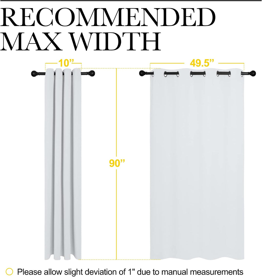 Nicetown Room Darkening Curtain Panels - Home Fashion Ring Top Thermal Insulated Room Darkening Curtains for Bedroom/Nursery (2 Panels, 55…