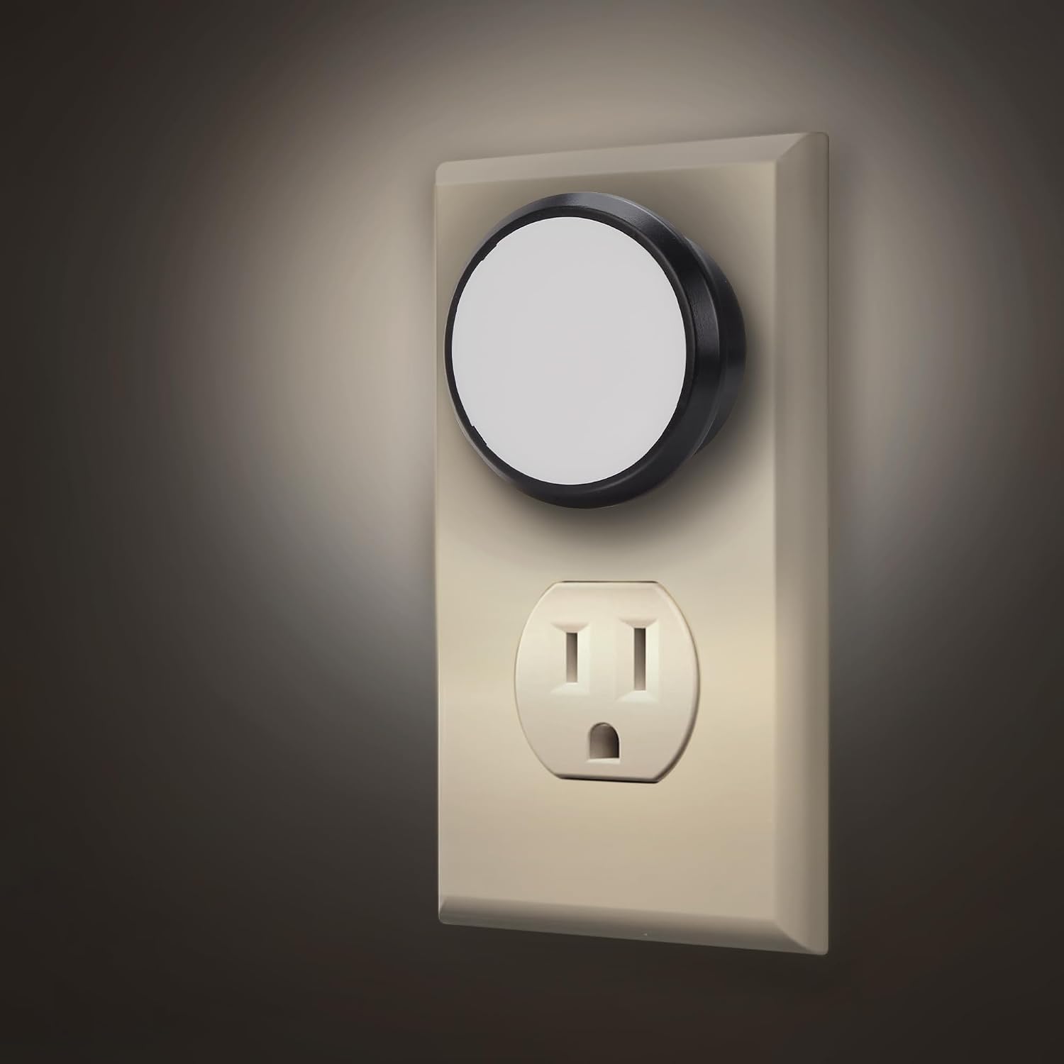 HaloNite Night Lights Plug Into Wall [2 Pack], LED Night Light with Dusk-to-Dawn Sensor, 5000K Daylight White Brightness Nightlight, Compac…