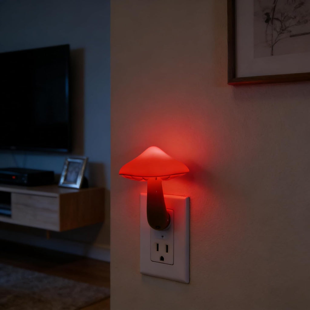 AUSAYE 3 Pack Sensor LED Night Lights Plug in Lamp Mushroom Light for Adults Kids NightLight…