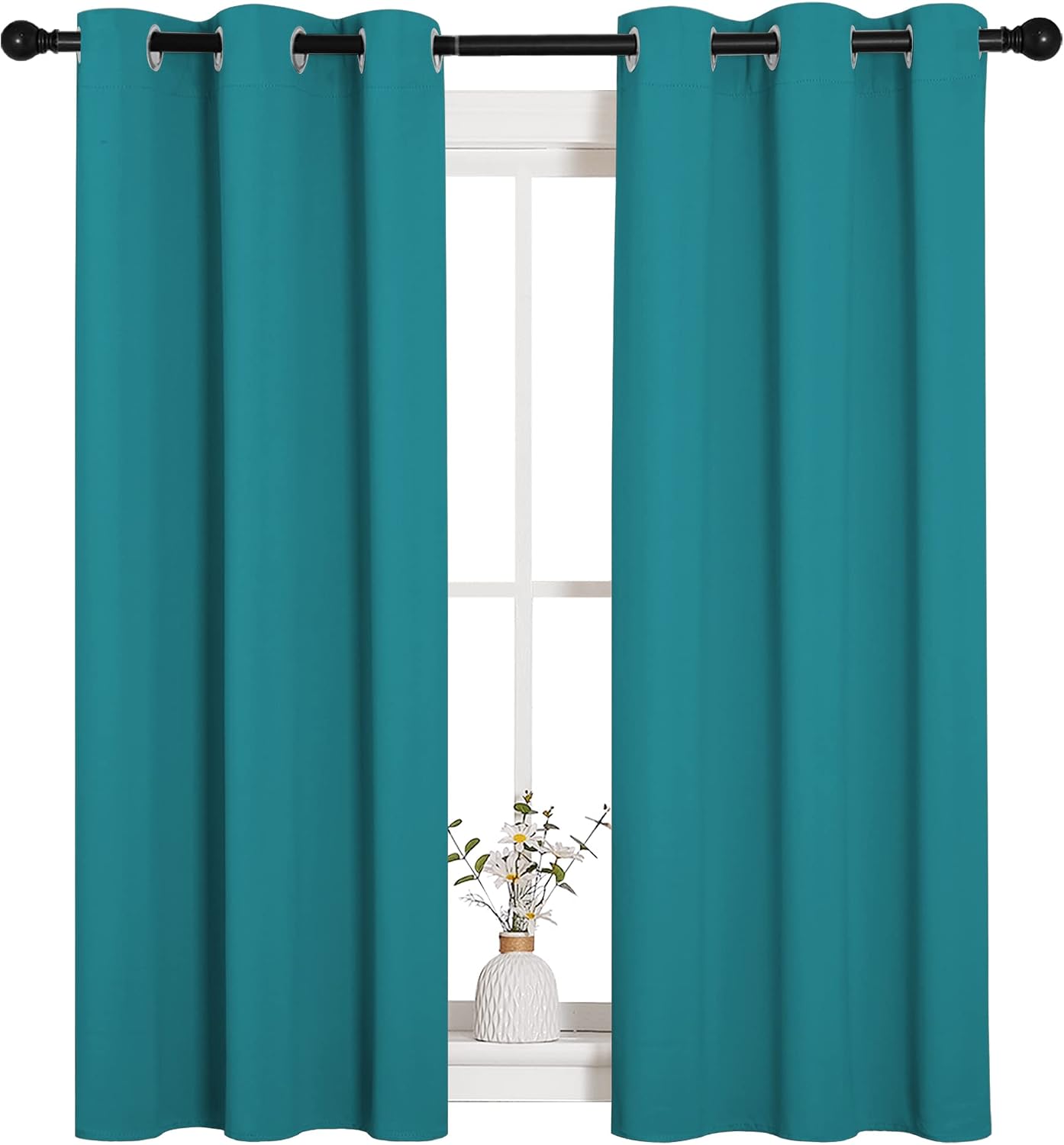 NICETOWN Room Darkening Curtains 54 inch Length 2 Panels, Thermal Insulated Grommet Blackout Curtains for Modern Casual Elegant Bedroom…