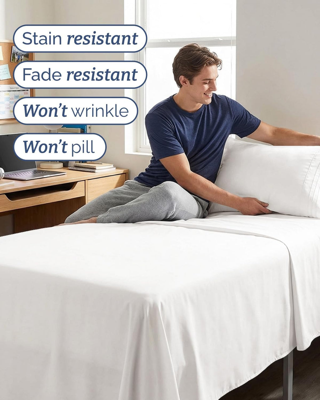 Twin XL 4 Piece Sheet Set - Comfy, Breathable & Cooling - Soft Hotel Luxury Bedding for Women, Men, Kids, Teens and Children - 1 Flat & 1…