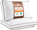 Mosluna Feather Down Pillows King Size Set of 2, Hotel Collection Bed Pillows 2 Pack, Medium Firm Pillow for Side, Back or Stomach Sleepers…