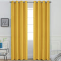 Yakamok Mustard Yellow Room Darkening Grommet Window Drapes Thermal Insulated Light Blocking Blackout Curtains for Bedroom(52Wx84L,2 Panels)