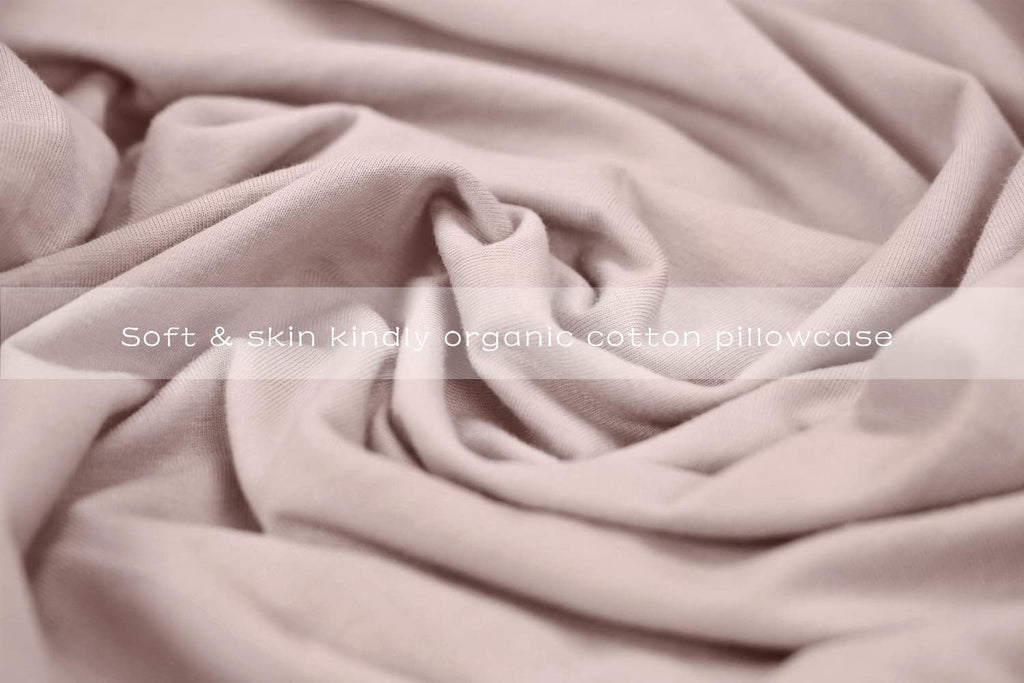 INSEN Pregnancy Pillow Cooling, Maternity Pillow with Soft Cotton Cover, C Shaped for Side Sleeping, Natural Pink
