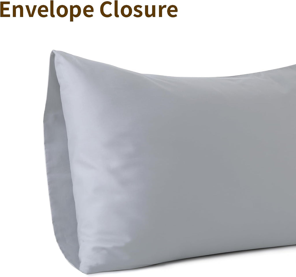Shunjie.Home 100% Egyptian Cotton Pillow Cases Set of 2, Queen Size 400 Thread Count Cooling Pillowcases, Soft and Breathable Pil…