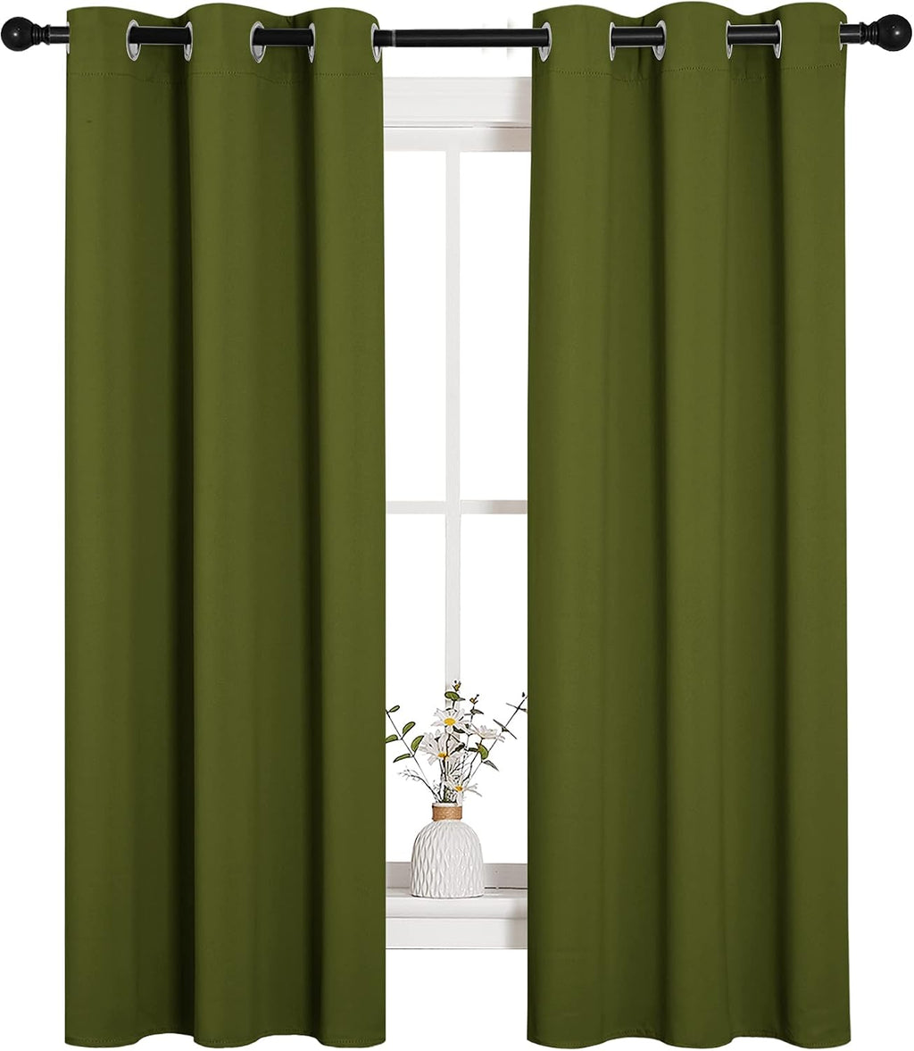NICETOWN Kitchen Curtain Panels Blackout Draperies, Thermal Insulated Solid Grommet Blackout Curtains/Drapes for Christmas Window…