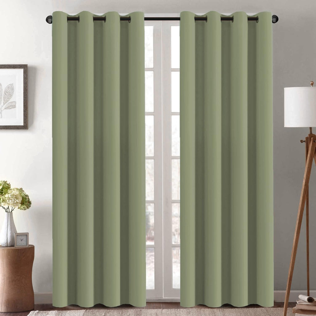 H.VERSAILTEX Blackout Curtain for Living Room Thermal Insulated Window Treatment Curtain Extra Long 96 inch Length Energy Savin…