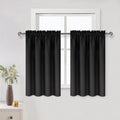 DWCN Blackout Curtains for Living Room Thermal Insulated, Energy Saving & Noise Reducing Bedroom Curtains, Black, W 52x L 36 Inch, Set of…