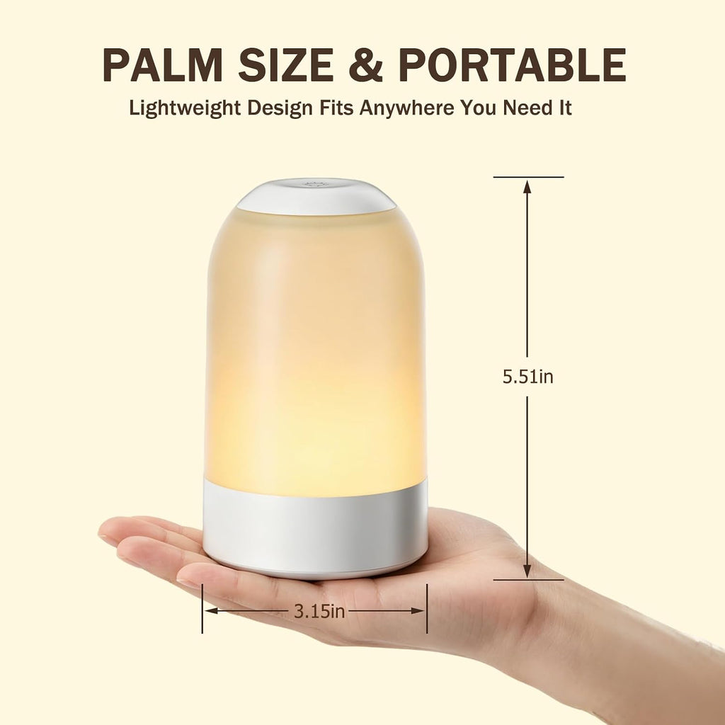 Bedside Touch Night Light, Baby Nursery Nightlight for Kids Adults, Egg Light with Timer, Dimmable Small Cordless Table Lamp for…