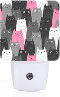 Gray Cartoon Cat Night Light, Plug-in Night Lights with Dusk-to-Dawn Sensor for Stairway, Hallway, Bedroom Sleep Friendly Ideal for…