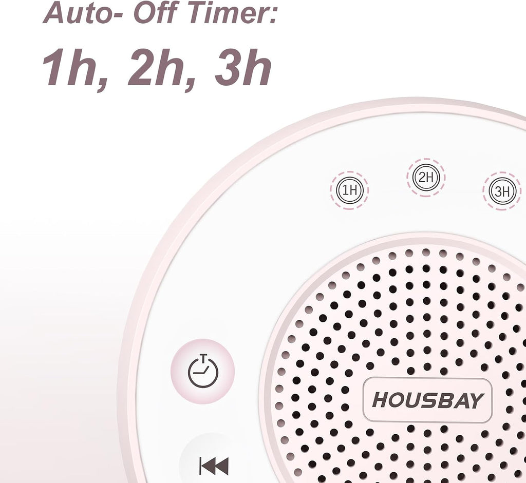 Housbay White Noise Machine with 31 High Fidelity Soothing Sounds, 5W High Power Loud Enough Speaker, Easy Volume Control, Sleep Timer…