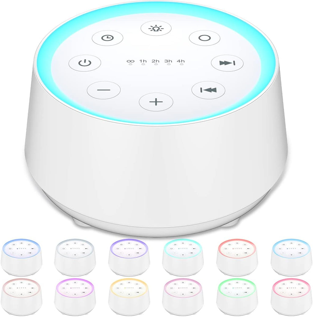 EasyHome Sleep Sound Machine White Noise Machines with 30 Soothing Sounds 12 Adjustable Night Light 10 Adjustment Brightness 32 Levels of V…