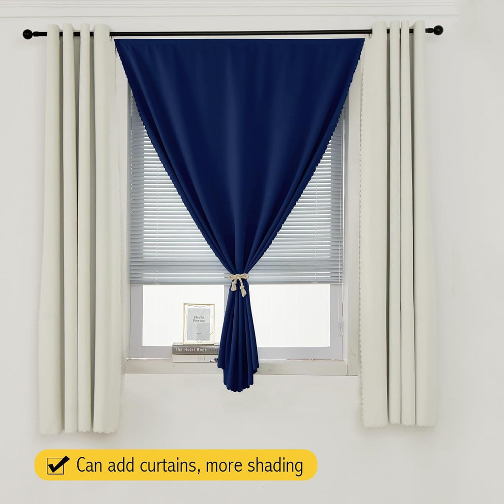 Self Adhesive Portable Blackout Curtains for Bedroom Easy to Install Window Thermal Lnsulated Kitchen Room Darkening Small Window…
