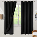 BGment Thermal Insulated 100% Blackout Curtains for Bedroom with Black Liner, Double Layer Full Room Darkening Noise Reducing Grommet Curta…
