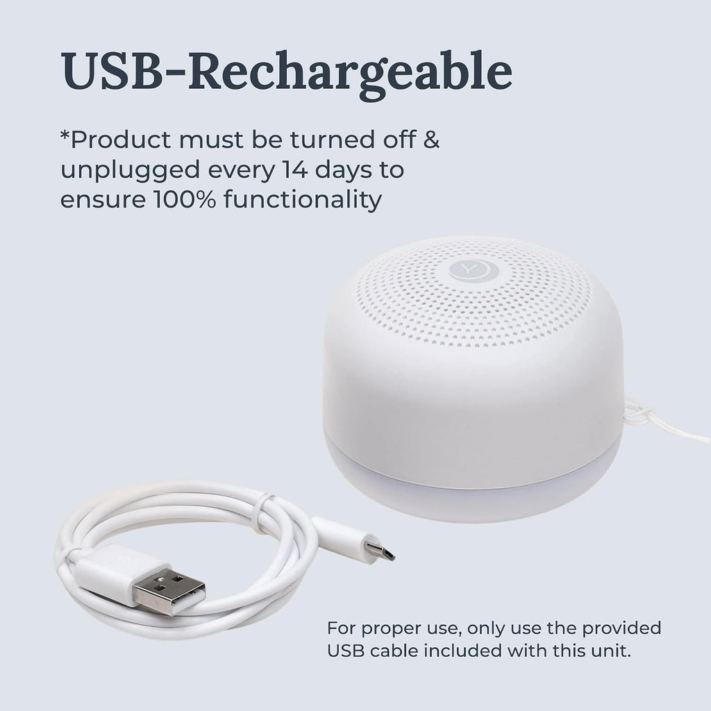 Yogasleep Travel Mini Portable White Noise Sound Machine, 6 Soothing Sounds, Volume Control, Dimmable Night Light, Sleep relaxation for…