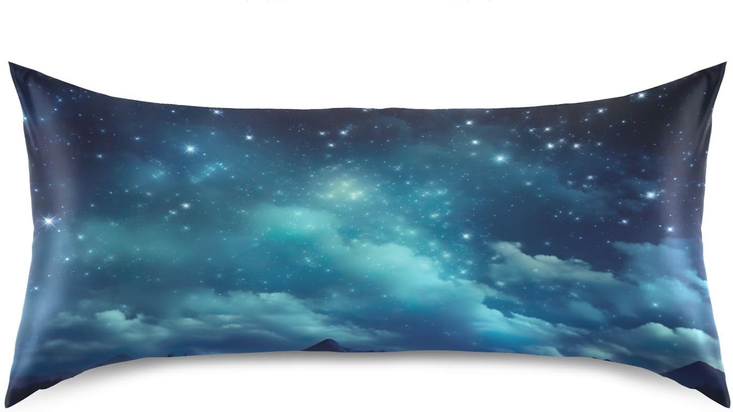 YETTASBIN Galaxy Satin Pillowcase, Soft Breathable Silk Pillow Case with Envelope Closure for Hair and Skin, King Size 40 x 20 Inch