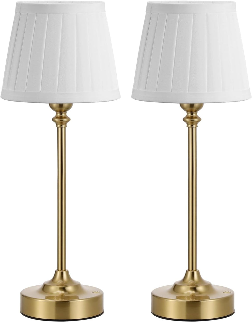 Cordless Table Lamps Rechargeable Set - 2 Pack Gold 4000mAH Battery Operated Lamps for Decor, 3000K Stepless Dimming Touch Wireless Lamp…