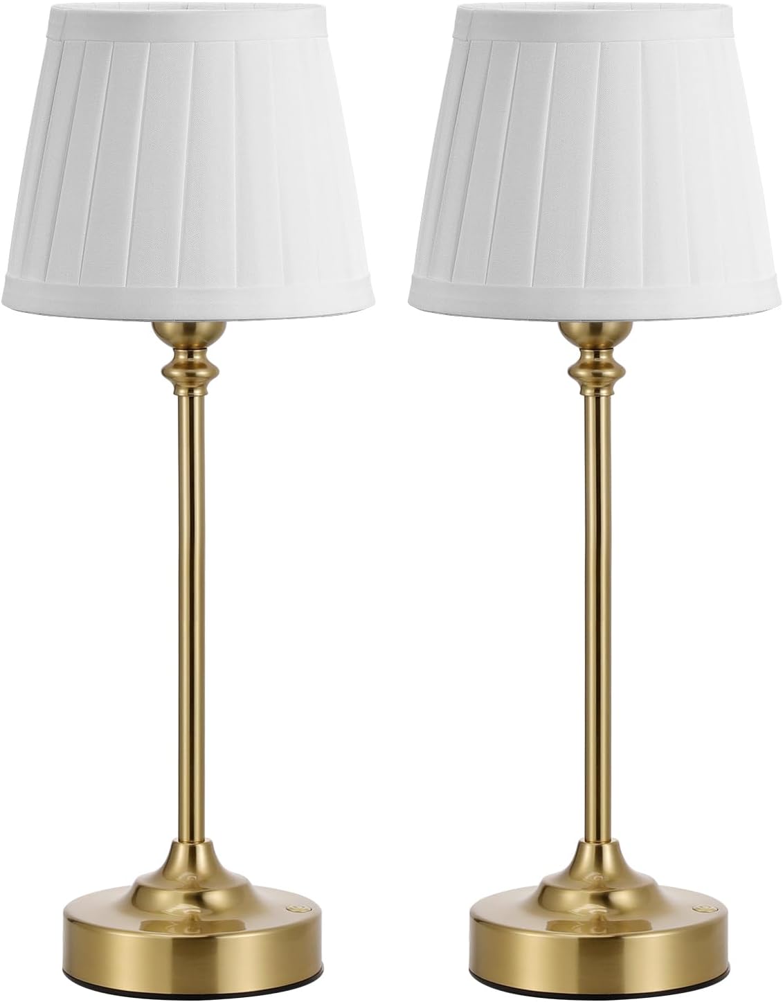 Cordless Table Lamps Rechargeable Set - 2 Pack Gold 4000mAH Battery Operated Lamps for Decor, 3000K Stepless Dimming Touch Wireless Lamp…