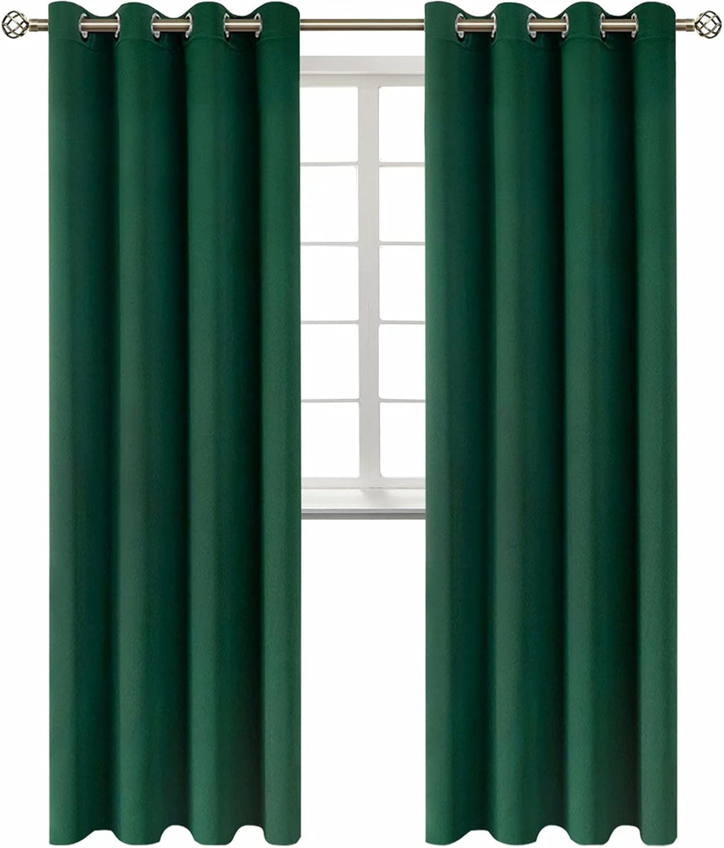 BGment Blackout Curtains for Bedroom - Grommet Thermal Insulated Room Darkening Curtains for Living Room, Set of 2 Panels (52 x 95 Inch, Em…