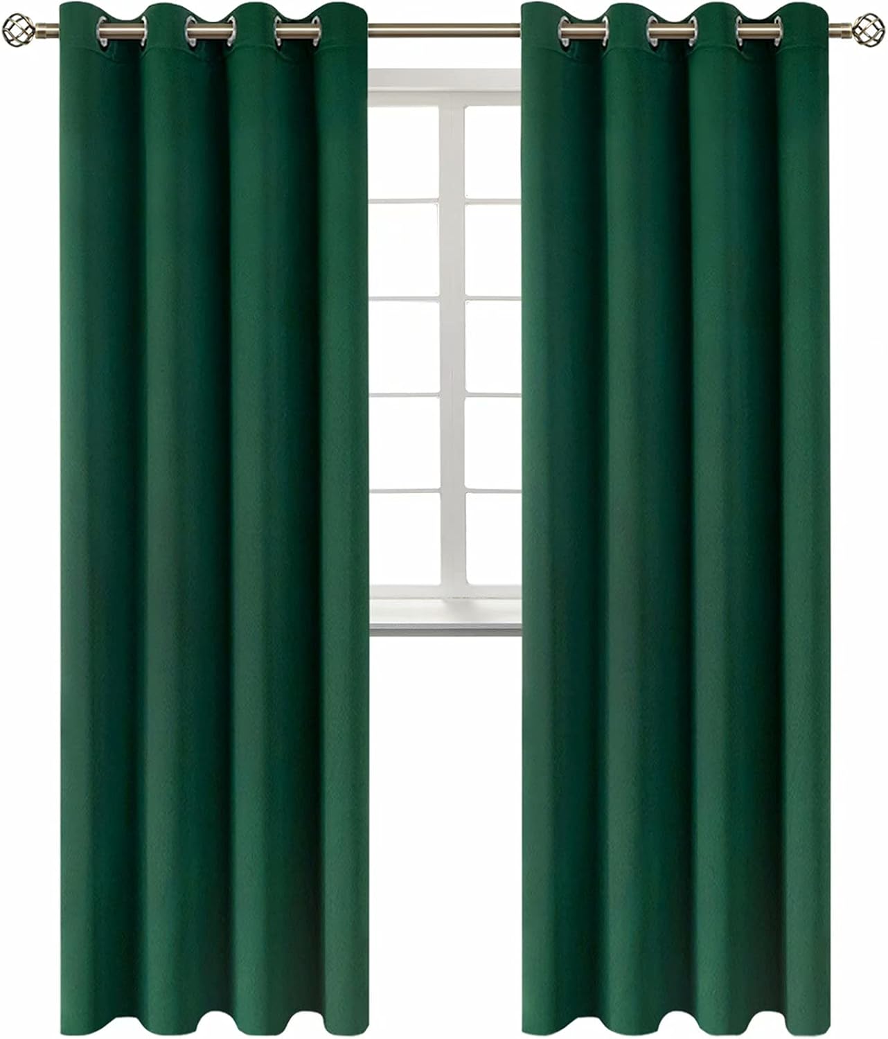 BGment Blackout Curtains for Bedroom - Grommet Thermal Insulated Room Darkening Curtains for Living Room, Set of 2 Panels (52 x 95 Inch, Em…