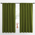 NICETOWN Blackout Draperies and Curtains, Thermal Insulated Window Decoration Blackout Drapes for Kid's Room (Olive Green, 1 Pair, 52 x…
