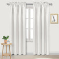 DWCN Blackout Curtains Thermal Insulated, Energy Saving & Noise Reducing Bedroom and Living Room Curtains, Ivory, W 42x L 84 Inch, Set of…