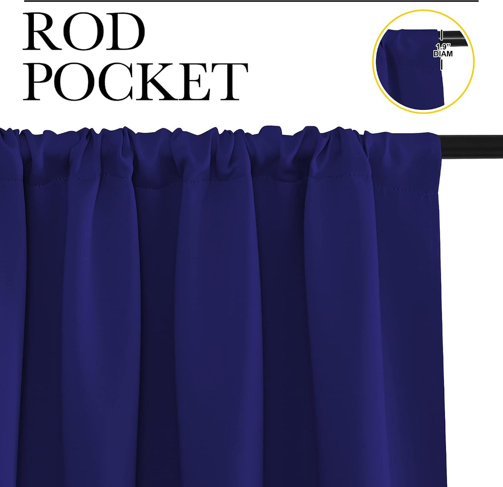 NICETOWN Curtains Blackout Draperies - Modern Design Thermal Insulated Solid Rod Pocket Top Blackout Drapes for Kid's Bedroom, Window…