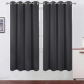 Lemomo Blackout Curtains 66 x 72 Inch Long Dark Grey Curtains Set of 2 Panels Room Darkening Curtains for Bedroom and Living Room 72 Inch G…