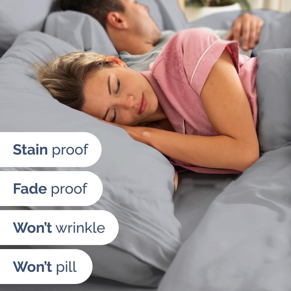 Flex Top Split Head King 4 Piece Sheet Set - Ultra-Soft, Breathable & Cooling Bed Sheets Set - Hotel Luxury Bedding for Women & Men with…