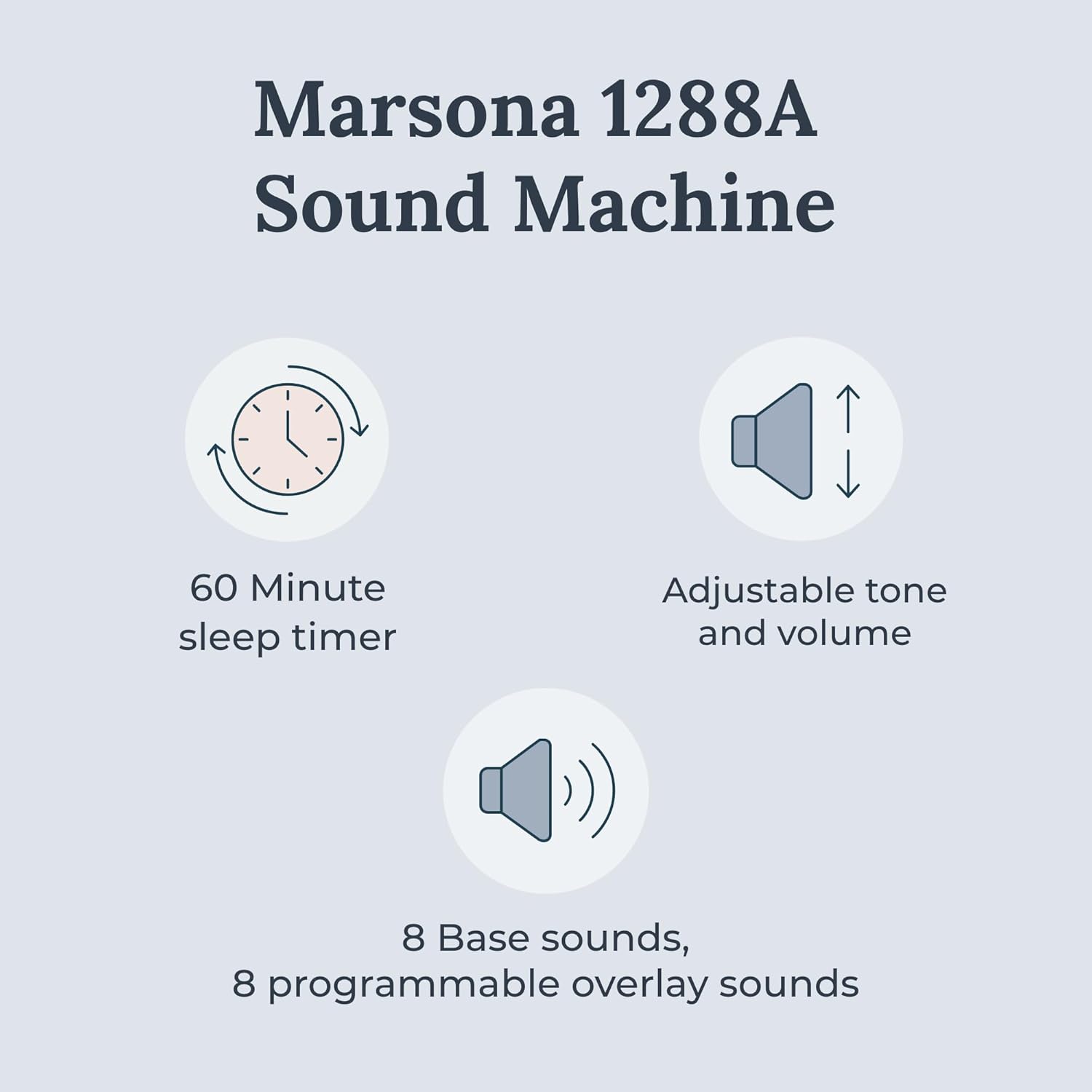 Yogasleep Marsona Sound Machine (White) Soothing Natural Sounds for Sleep, Focus, or Relaxation, Sleep relaxation for Adults & Baby…