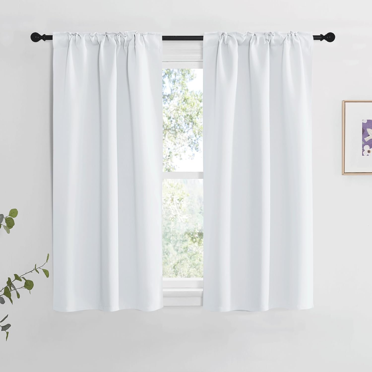 NICETOWN Bunk Bed Insulated Room Darkening Curtains - (Cloud Grey Color) W34 x L54, 2 Pieces, Modern Design Thermal Privacy Protection…