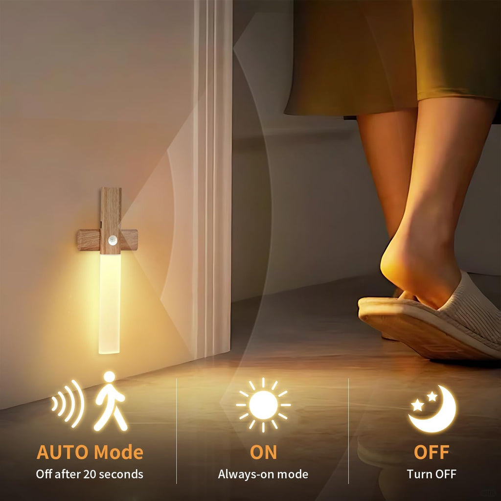 ASAWASA Stair Led Lights, Rechargeable Battery Operated Motion Sensor Light Indoor, Magnetic Dimmable Closet Lights, Wireless Under Counter…