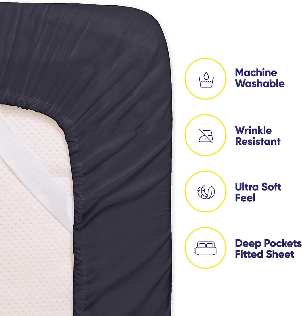 Cal King Size Bed Sheets - 6 Piece 1500 Supreme Collection Fine Brushed Microfiber Deep Pocket California King Sheet Set Bedding - 2…