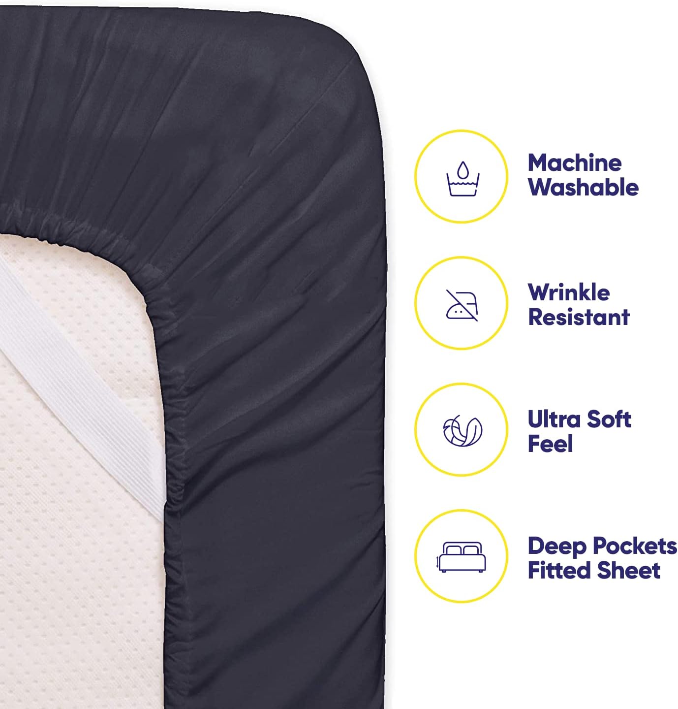 Cal King Size Bed Sheets - 6 Piece 1500 Supreme Collection Fine Brushed Microfiber Deep Pocket California King Sheet Set Bedding - 2…