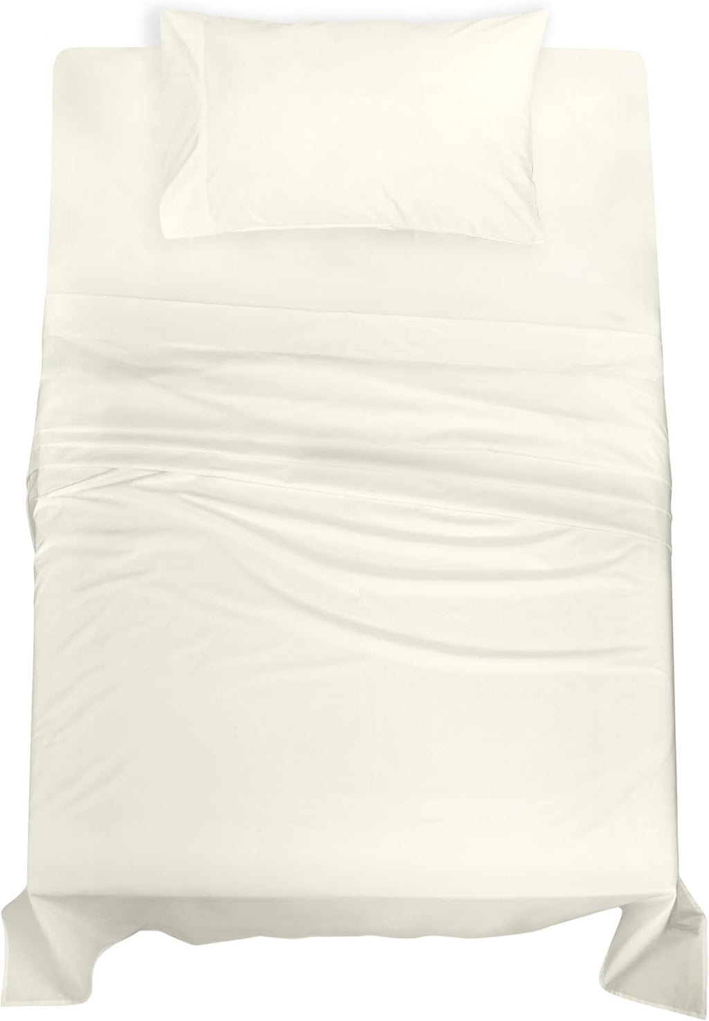 Royalelinens ROYALE LINENS 100% Organic Cotton Twin XL Sheet Set - Percale Weave - 3 Pieces Set - 1 Flat, 1 Deep Pocket Fitted Sheet and 1…