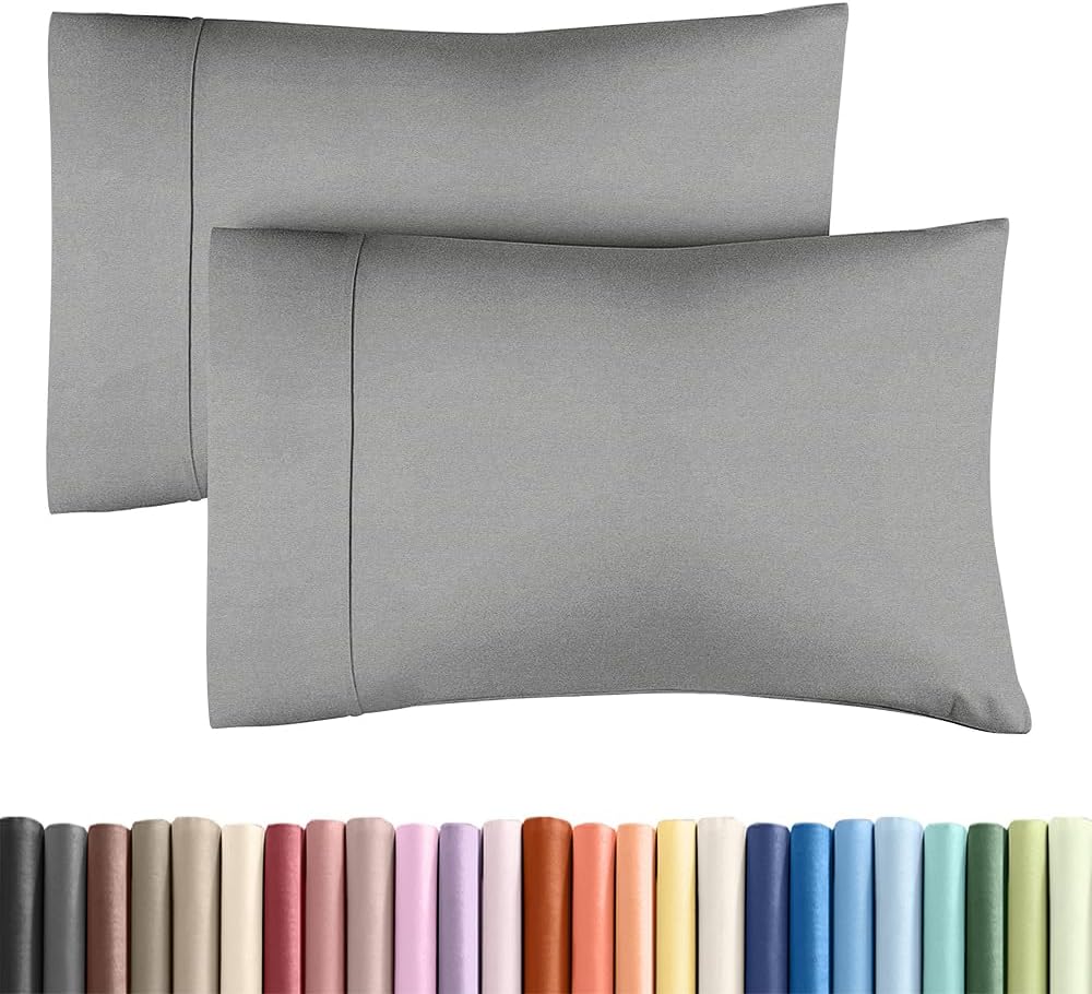 King Standard Pillow Cases Set of 2 - Ultra-Soft Hotel Quality Pillowcase Covers - Comfy, Cozy & Fade Free - Wrinkle Resistant - Machine…