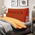 WOWMAX 100% Cotton Corduroy Headboard Pillow – King Size Back Support Reading Wedge for Bed & Daybed, Plush Handmade Bolster Cushion with…