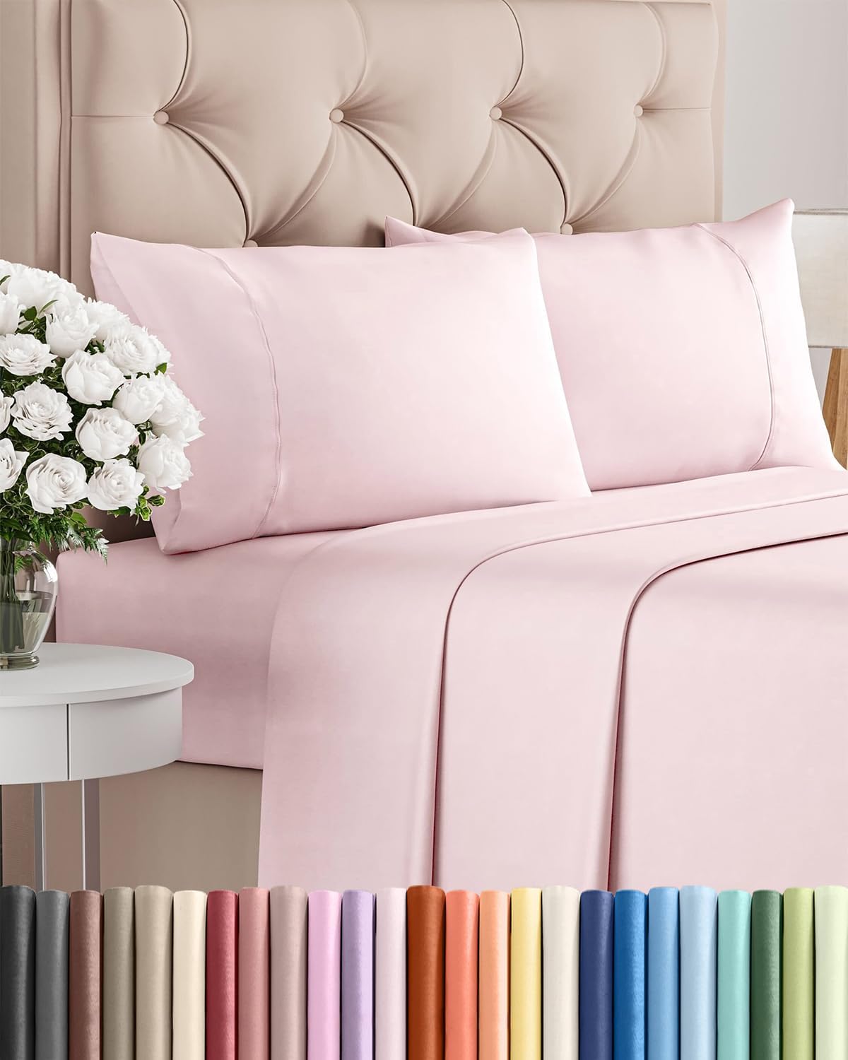 Twin 4 Piece Sheet Set - Comfy, Breathable & Cooling - Soft Hotel Luxury Bedding for Women, Men, Kids, Teens and Children - 1 Flat & 1…