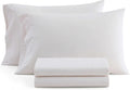 MarthaStewart Martha Stewart - Twin Size Sheets Set, Crisp & Tailored Cooling Sheets with a Naturally Smooth Cotton Percale Lightweight Fee…