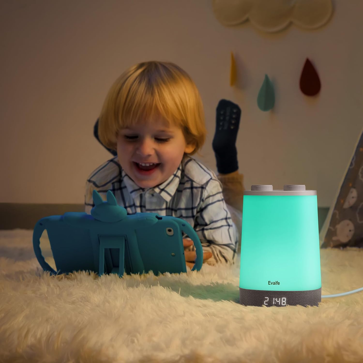 Baby Sound Machine, Nursery Night Light for Kids, Alarm Clock, White Noise Machine for Sleeping, OK to Wake Clock for Toddlers, APP…