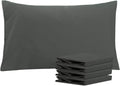 Ntbay Queen Pillowcase Set - 4 Pack Brushed Microfiber 20x30 Pillowcases - Soft, Wrinkle-Free, Fade-Resistant, Stain-Resistant, Dark Grey P…