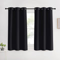 NICETOWN Living Room Blackout Curtains and Drapes, 2 Panels, 42 inches Wide by 60 inches Long, Black Solid Thermal Insulated Grommet…