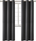 BGment Blackout Curtains - Grommet Thermal Insulated Room Darkening Bedroom and Living Room Curtain, Set of 2 Panels (42 x 84 Inch, Dark Gr…