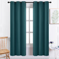Yakamok Blackout Curtains for Bedroom 2 Panels Set 72 Inch Length Thermal Insulated Room Darkening Dark Black Out Drapery Grommet Window…