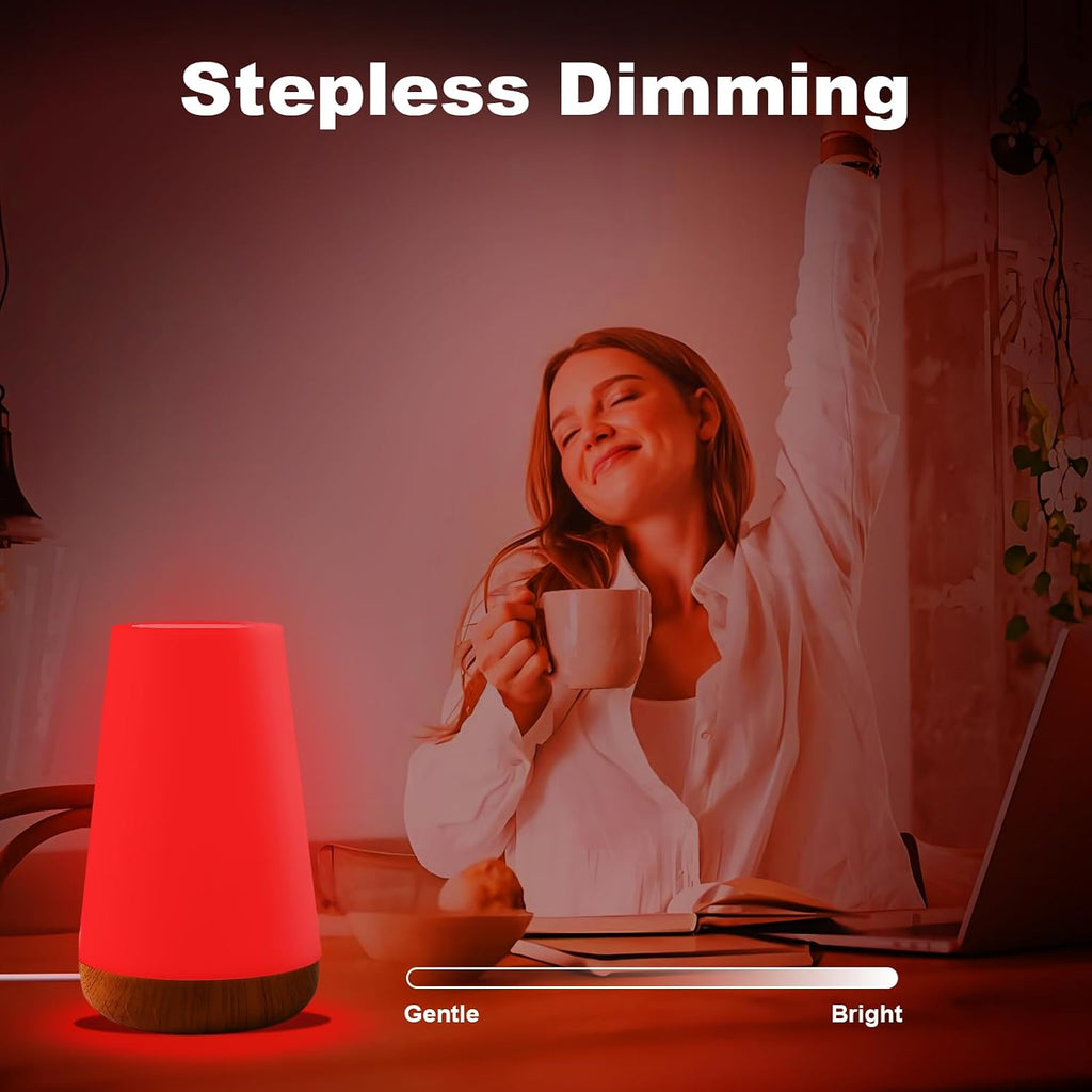 Upgraded Red Night Light for Sleep, 670nm Red Light Lamp with White Light 3000K-6500K, Timer & Stepless Dimming, Remote/Touch Control…