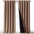 Nicetown Extra Long Truly Blackout Drapes for Hall and Villa, 100% Blackout Window Curtain Panels with Black Lined for Night Shift Worker,…