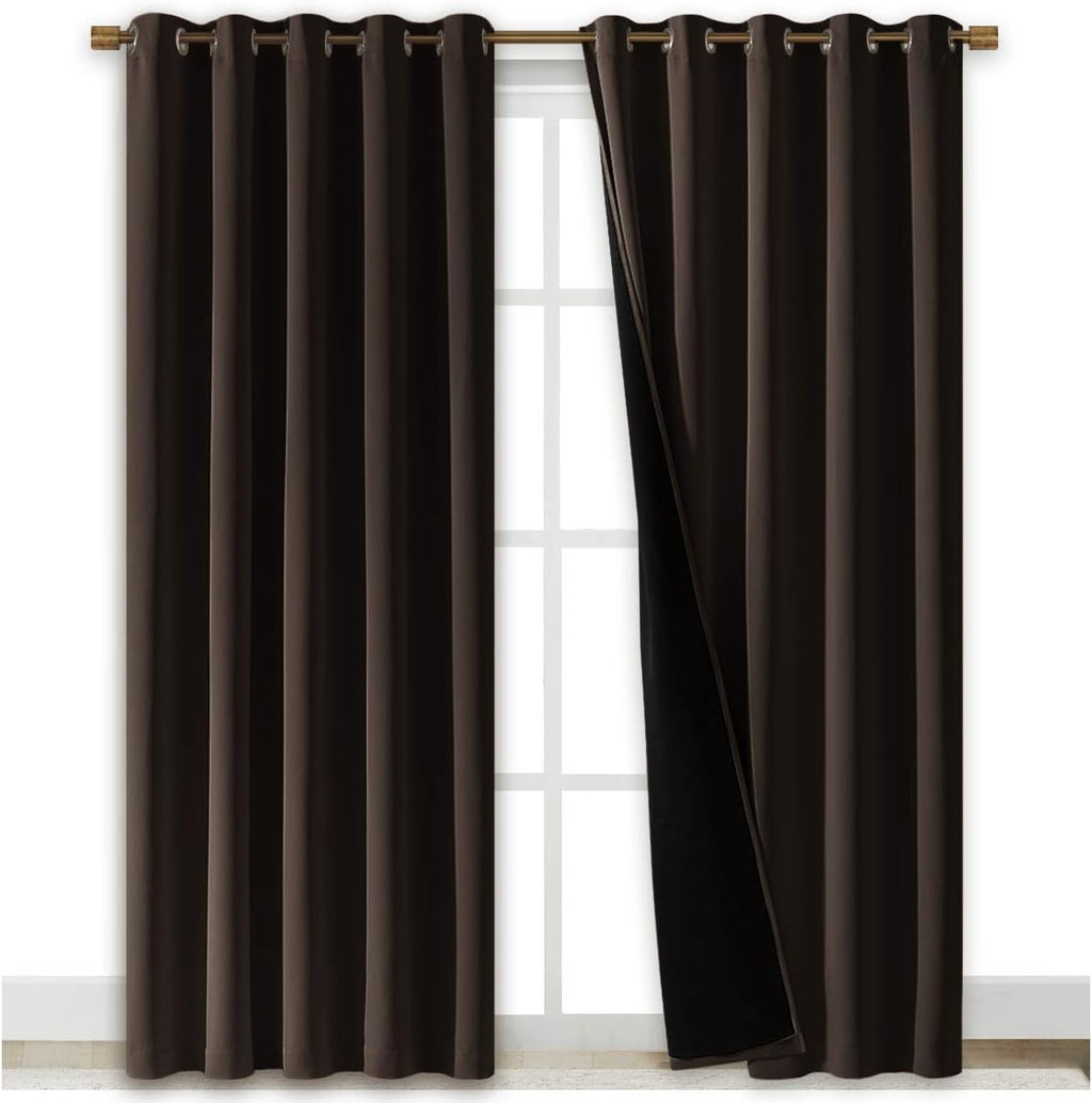 Nicetown High-End Thermal Curtains, Full Blackout Curtains 84 inches Long for Dining Room, Soundproof Window Treatment Drapes for Hall Room…