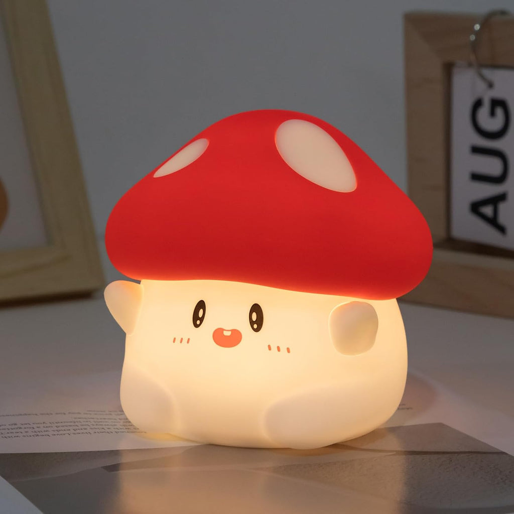Rytinazzz Silicone Night Light for Kids, 50H Long Battery Mushroom Lamp, Gift for Kids, Cute Bedside Light for Girls Room, Rechargeable…