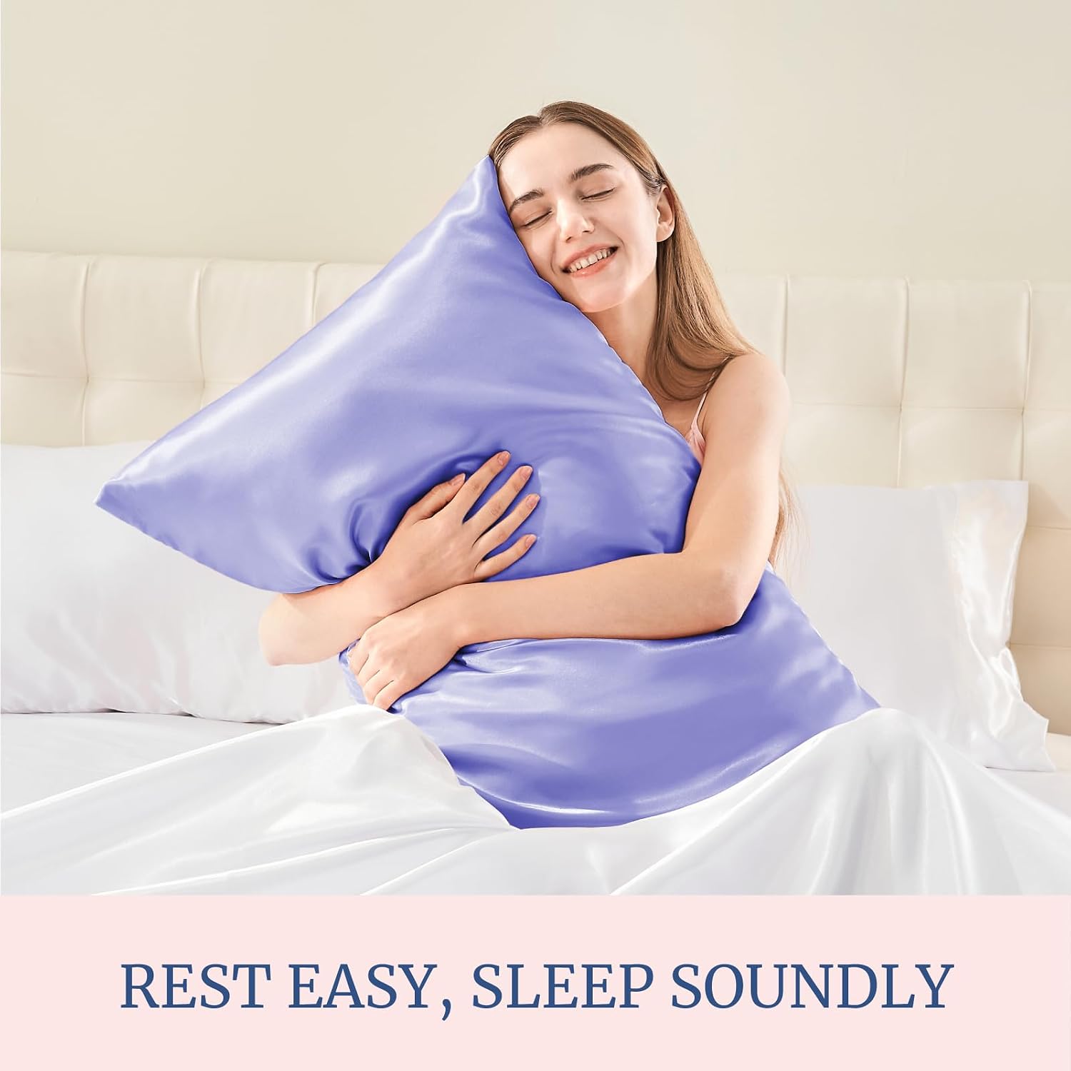 Bedelite Satin Pillowcase for Hair and Skin, Super Soft and Cooling Similar to Silk Pillow Cases 2 Pack with Envelope Closure, Gift for Wom…